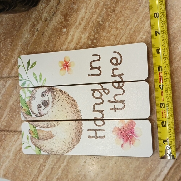 SLOTH Wall Hanging "Hang in There" CUTE Decor Sloth Collector - Picture 7 of 11